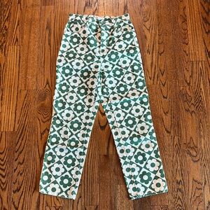 PacSun green checkerboard flower jeans